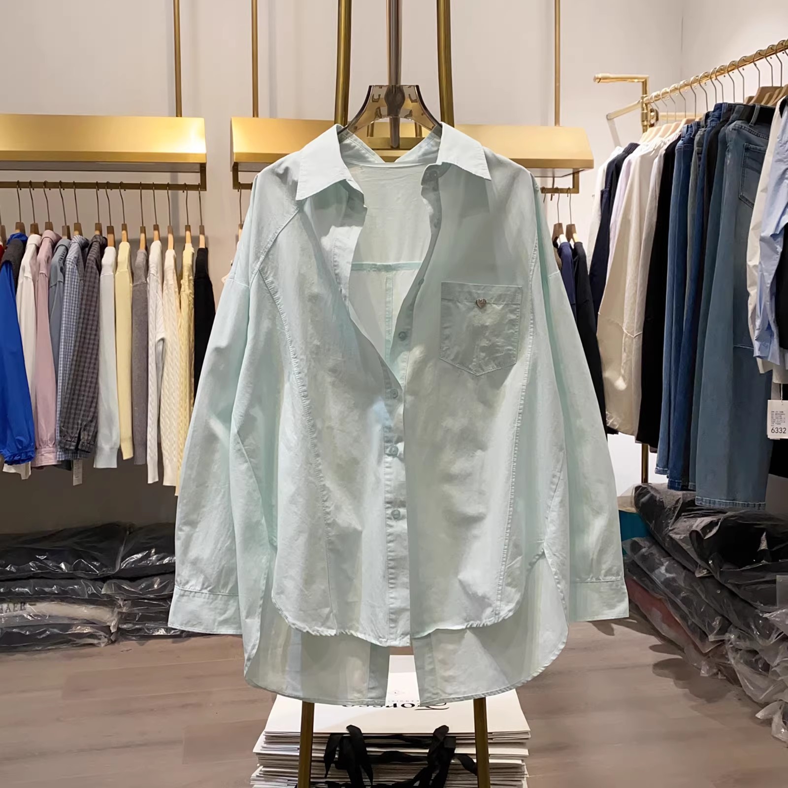 Lazy Style Lapel Long-Sleeved Shirt for Women 2026 Spring New Style Loose and Versatile Casual Shirt