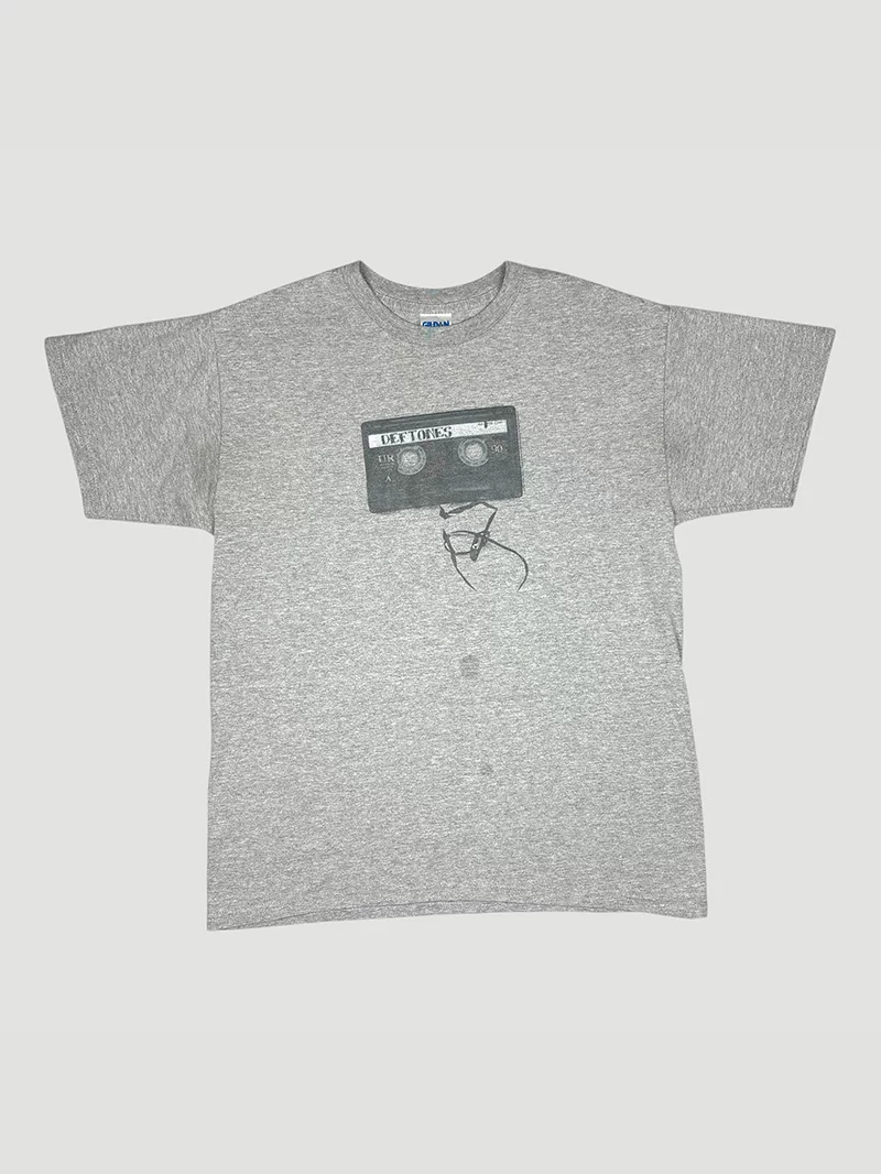 2003 Deftones Subsonic Band Cassette Tape Graphic Rock American Retro Short Sleeve T-Shirt Foto QC de TAOBAO na Qualit.ly