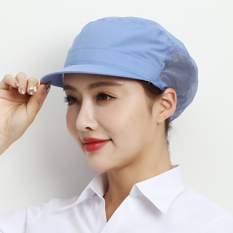 Work Hat Men's Dust-Proof Hat Food Factory Worker Hat Worker Workshop Workwear Hat Chef Hat Kitchen