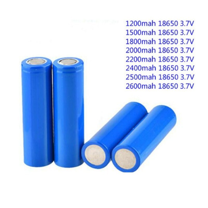18650 Lithium Battery Handheld Fan Battery Fascia Gun Flashlight 3.7V Lithium Battery Pointed Flat Head