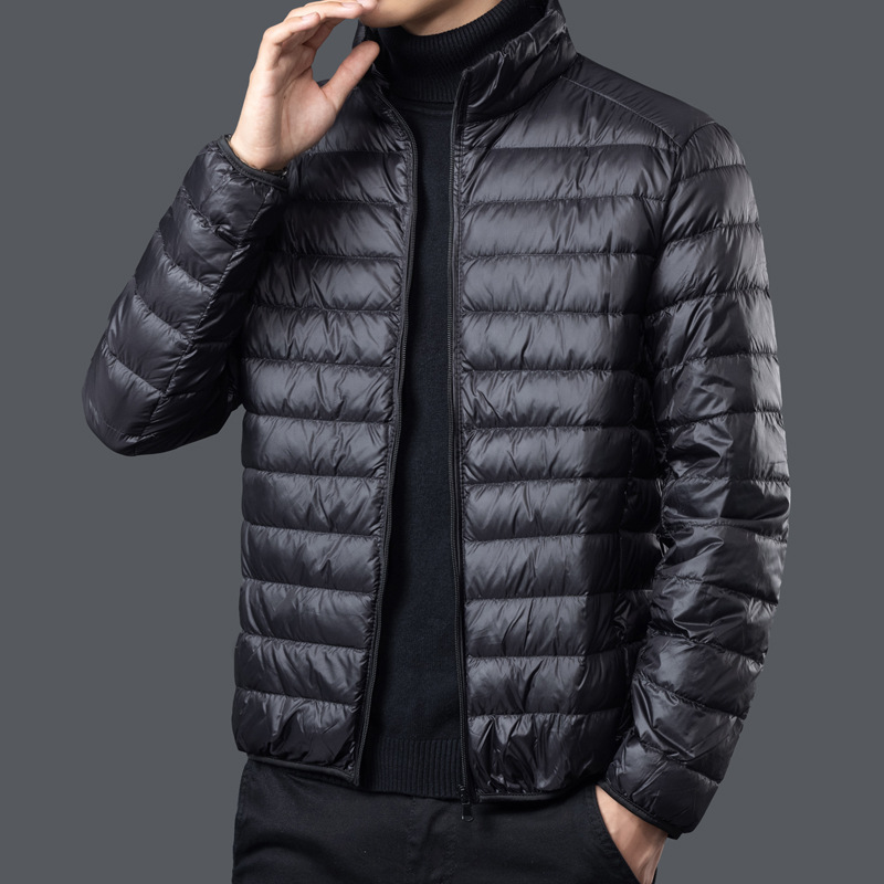 Winter Light Down Cotton-padded Jacket Men's Short plus size Casual Collar Warm Top Dad Men's Cotton-padded Jacket