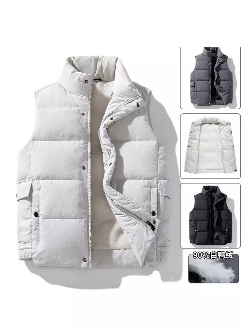 high quality New GB 90 White Duck Down Vest Men's Autumn and Winter New Fashionable Thickened Washer Warm Casual Jacket