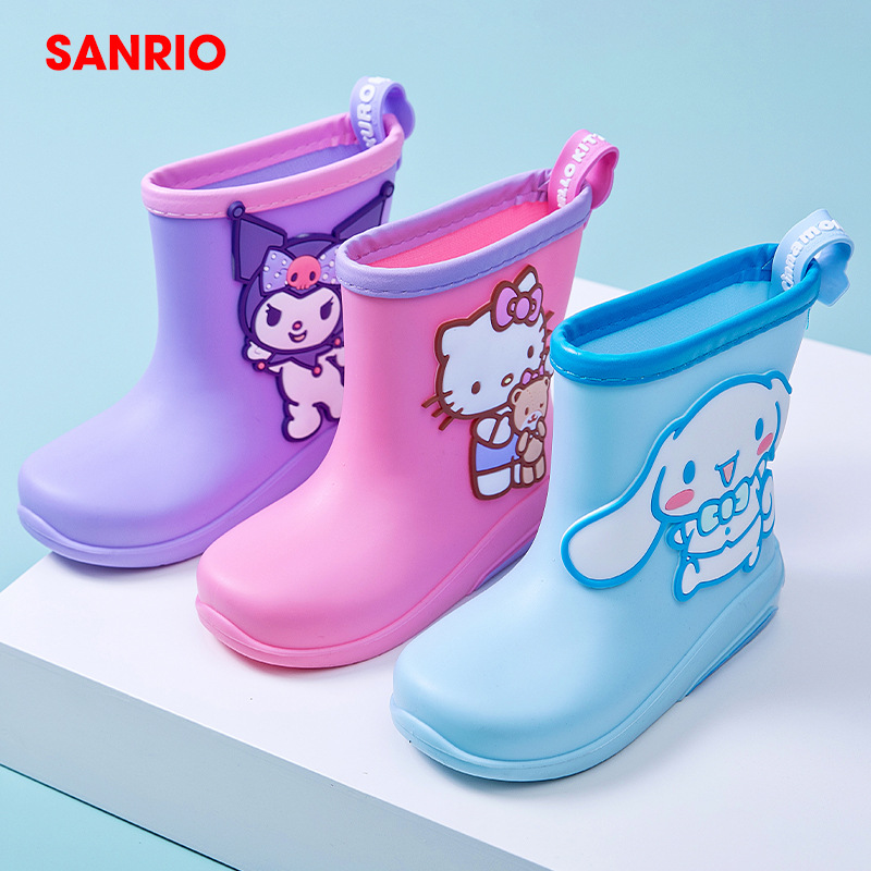 [Super Value Special Offer] Sanrio Cartoon Rain Boots Waterproof Shoes for Rainy Days, Non-Slip, Thickened, Wear-Resistant Rain Boots for Children