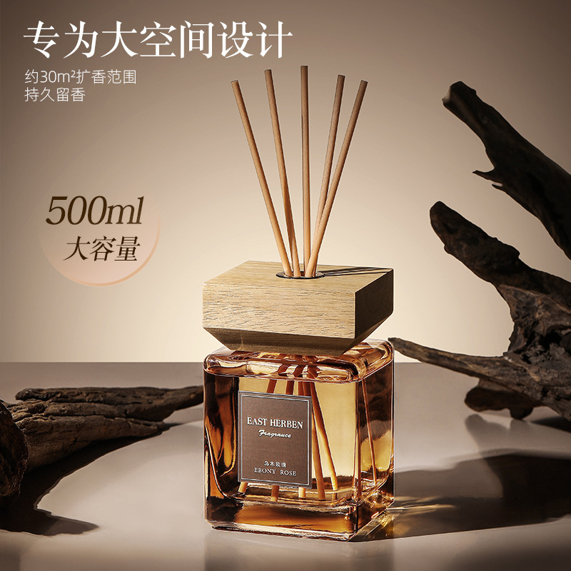 East Herben Oriental Charm 500ml Large Capacity Flameless Aromatherapy Hotel Living Room Home Fragrance Diffuser with Rattan Sticks