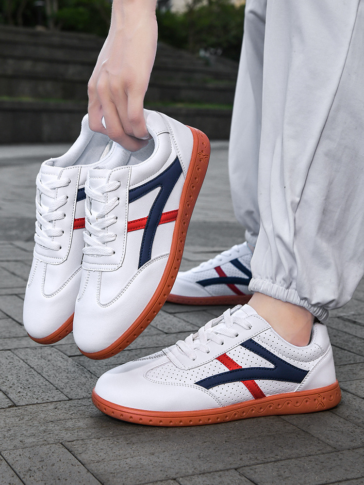 Martial Arts Shoes for Men, Tai Chi Shoes with Leather Surface, Tai Chi Practice Shoes for Women, Training Shoes with Beef Tendon Soles, Competition-Specific Sports Shoes