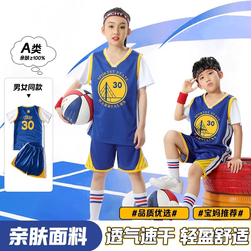 Children's Curry Jersey Number 30, Kobe Jersey Number 24, James Number 23 Printed Training Uniform Basketball Suit for Men