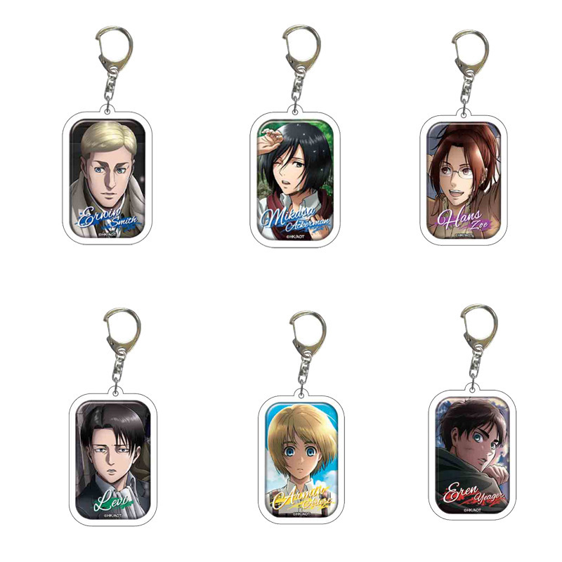 Attack giant peripheral pendant cartoon Alan liwell soldier long schoolbag ornaments double-sided keychain