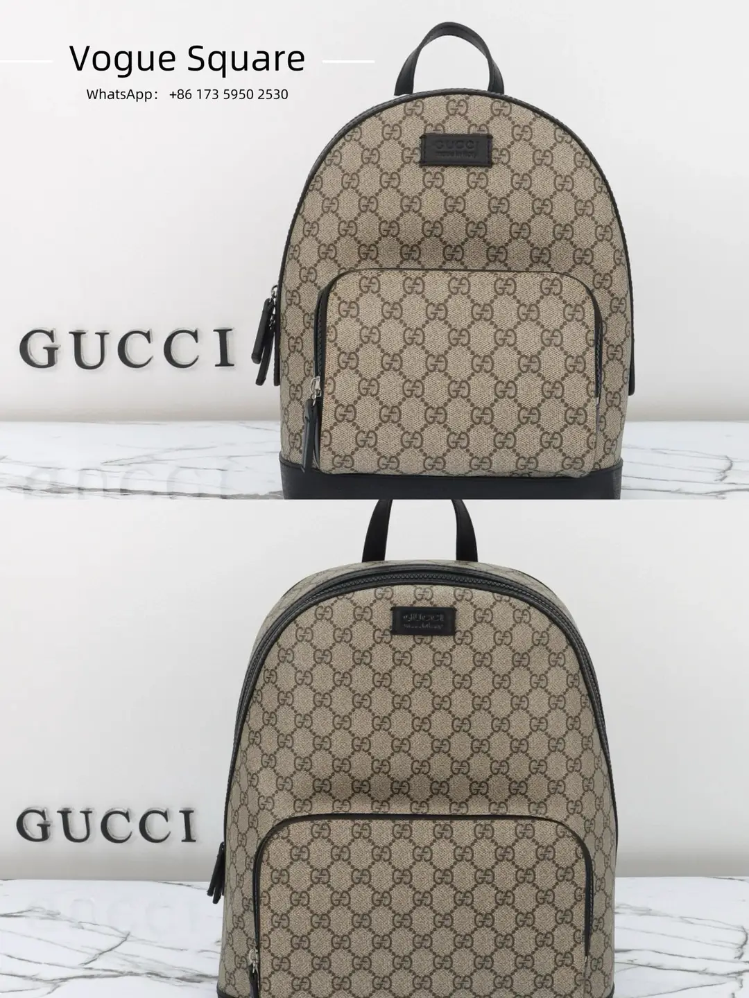 gu*双肩包款号429020啡色尺寸:宽22.5×高29×侧宽14cm