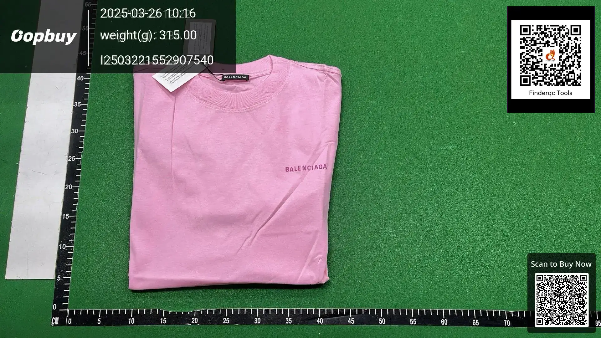 Balenciaga Logo T-Shirt Pink