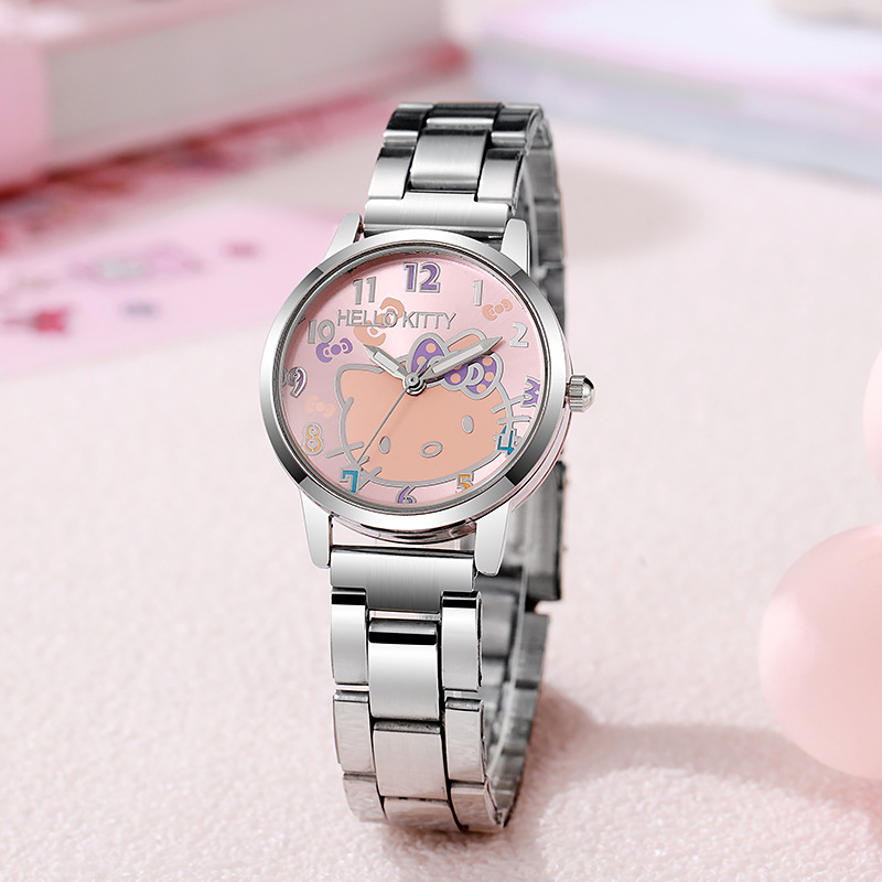 Cross-border Explosive Hello Kitty Cartoon Watch Cute Children Student Boys Girls Life Waterproof Quartz Watch