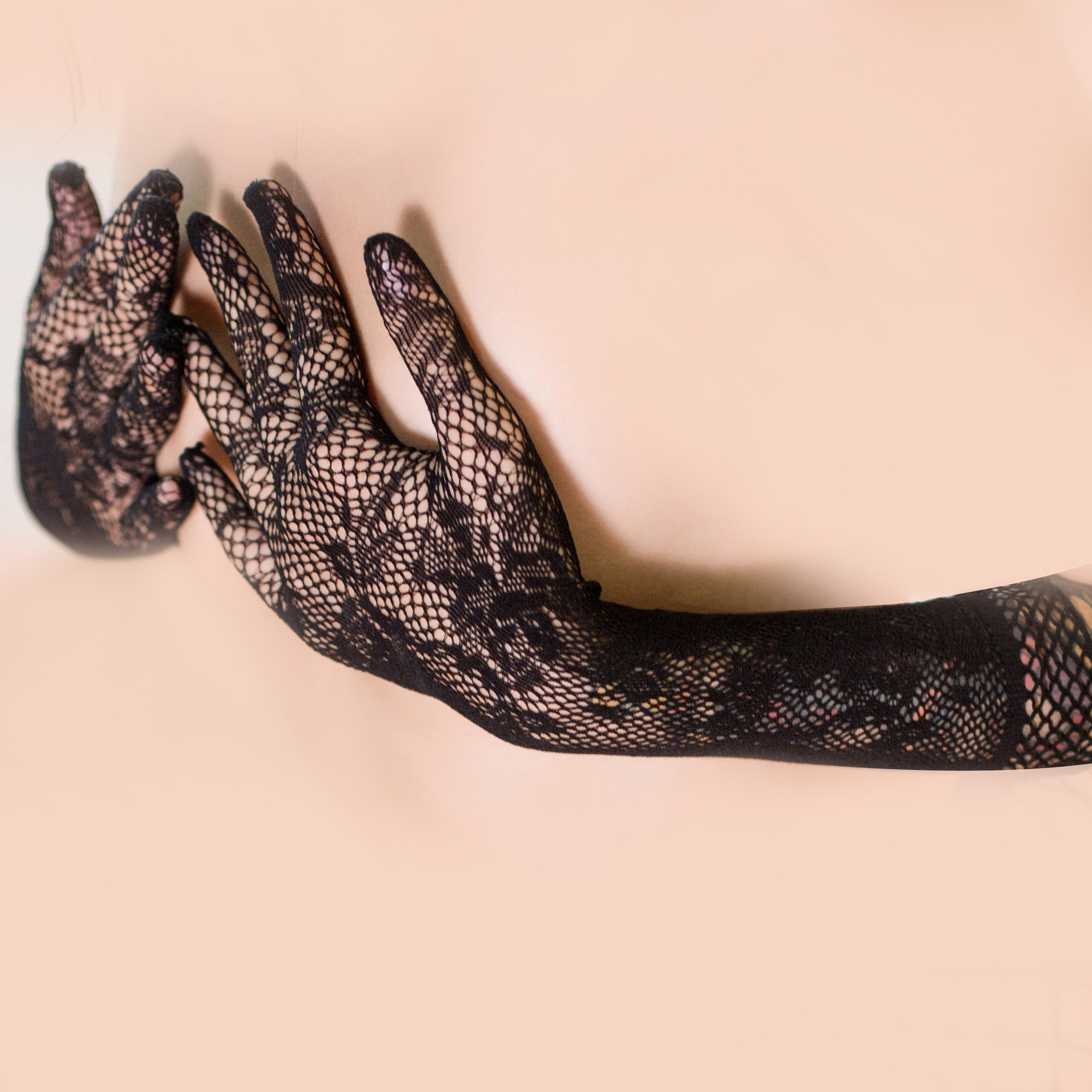Sexy European and American Sexy Underwear Underwear Socks Women's Uniform Temptation Mesh Jacquard Fingers Wedding Gloves ST01