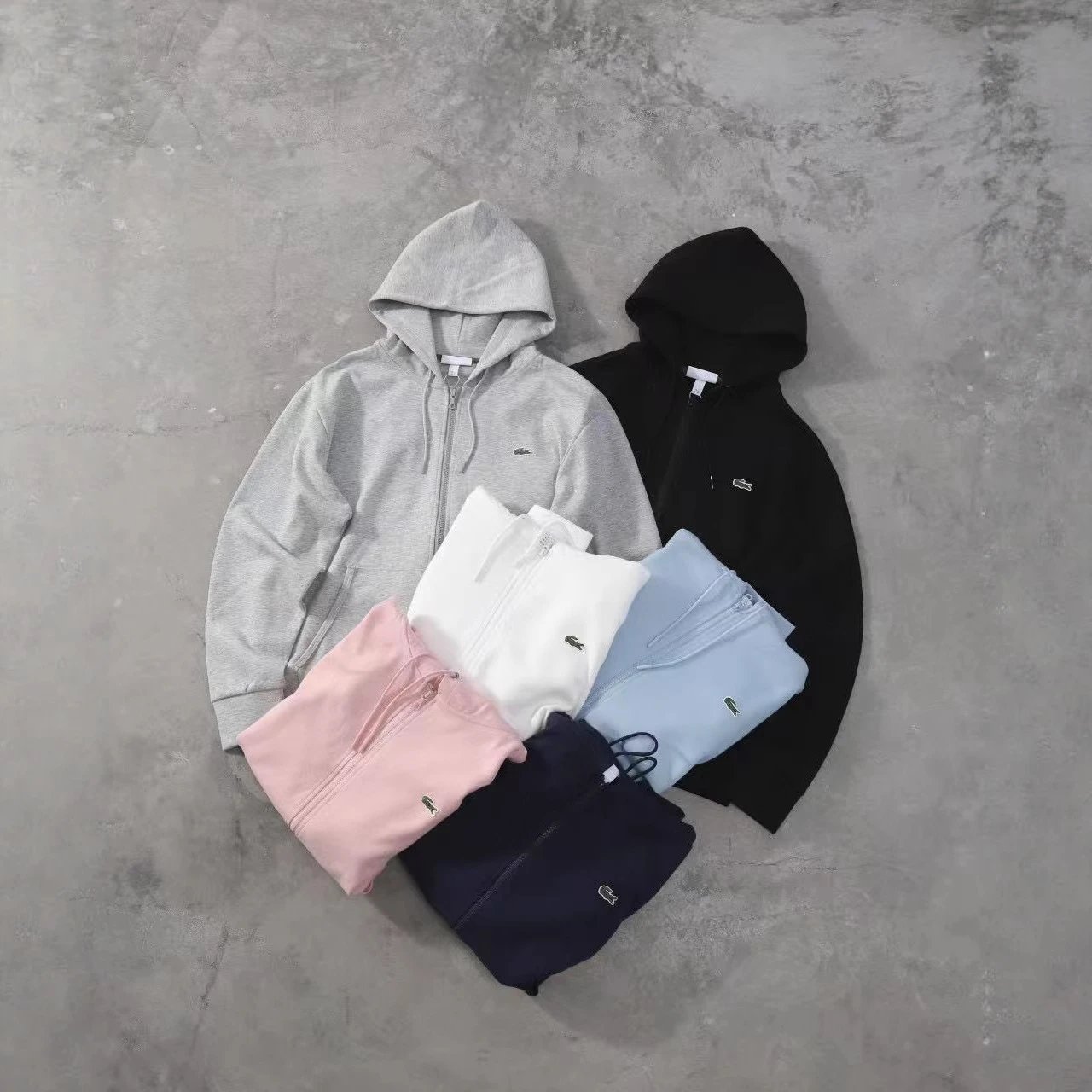 鳄鱼家刺绣Logo连帽衣 男女款