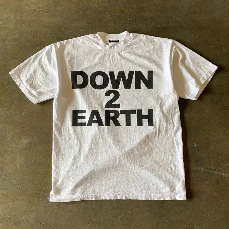 Make Money and Do Charity! 260g Heavyweight Pure Cotton! Oversized Vintage Unisex Short-Sleeve T-Shirt on Earth
