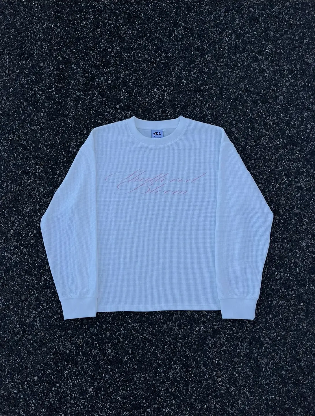 European and American Cross-Border Ins New Autum Trendy Waffle Letter Print High Street Retro Casual Long-Sleeved T-Shirt Y2K