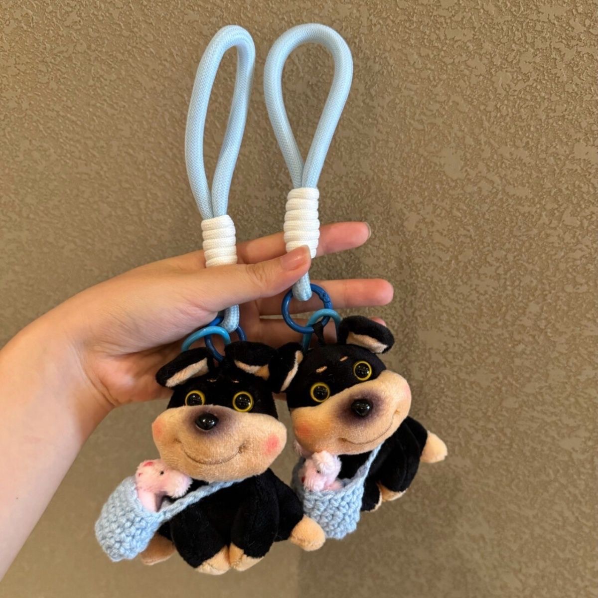 Internet Celebrity New Bee Puppy Doll Pendant Ins Backpack Pendant High Color Value Photo Gift Keychain