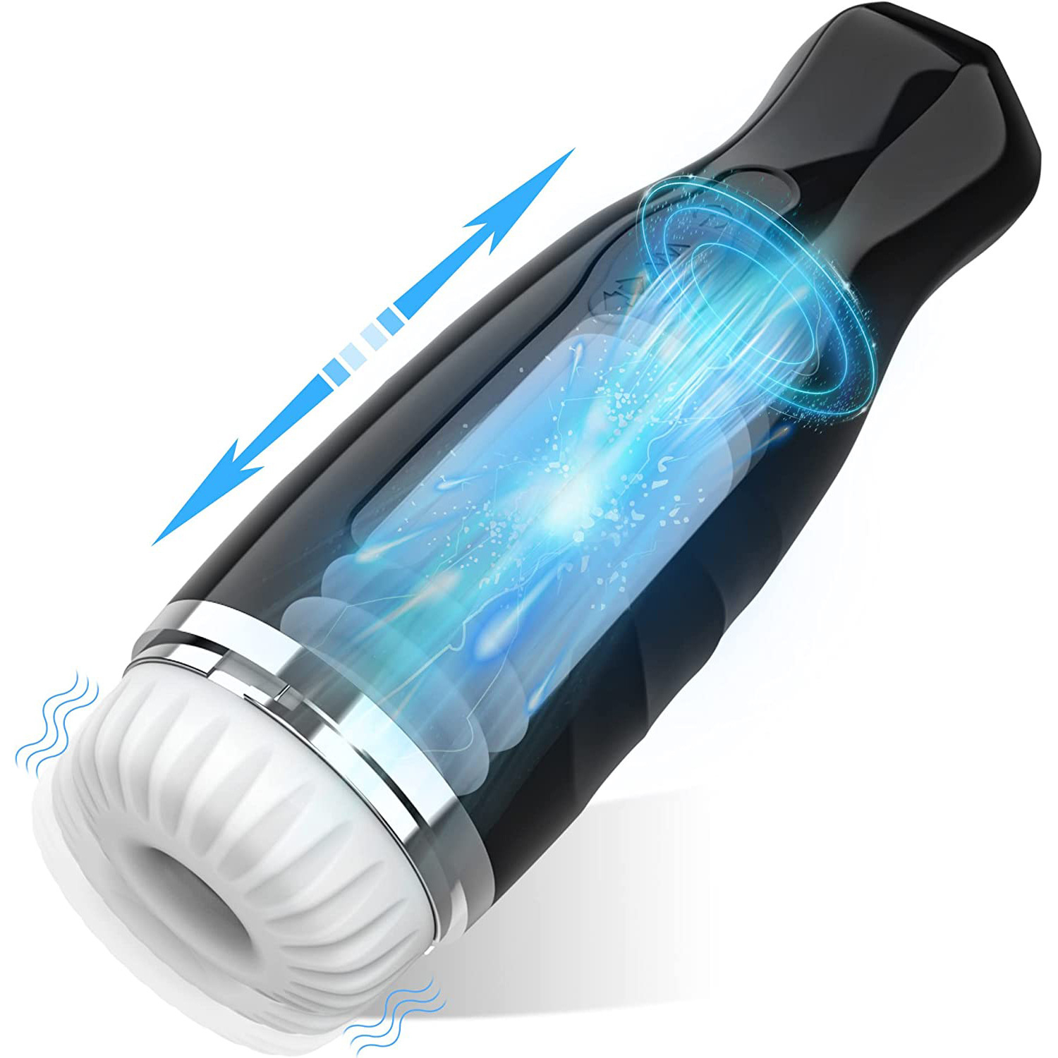 New Product Pulse Aircraft Cup 5 Frequency Telescopic Vibration Penis Exercise Male Masturbation Massager Adult Products Clearance