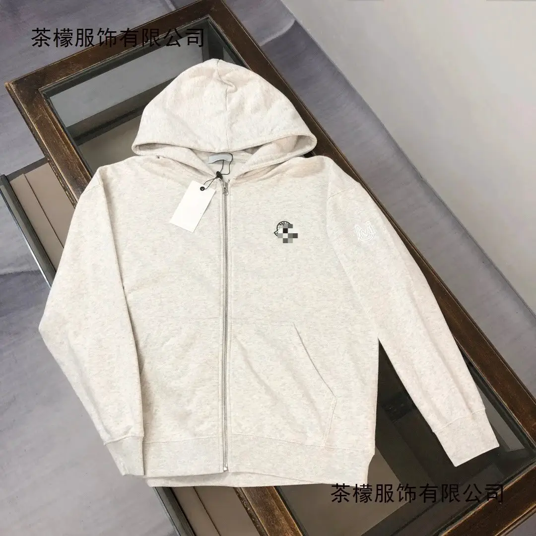 秋冬新款原标蒙口淼男士连帽衫卫衣开衫拉链刺绣潮牌卫衣男宽松