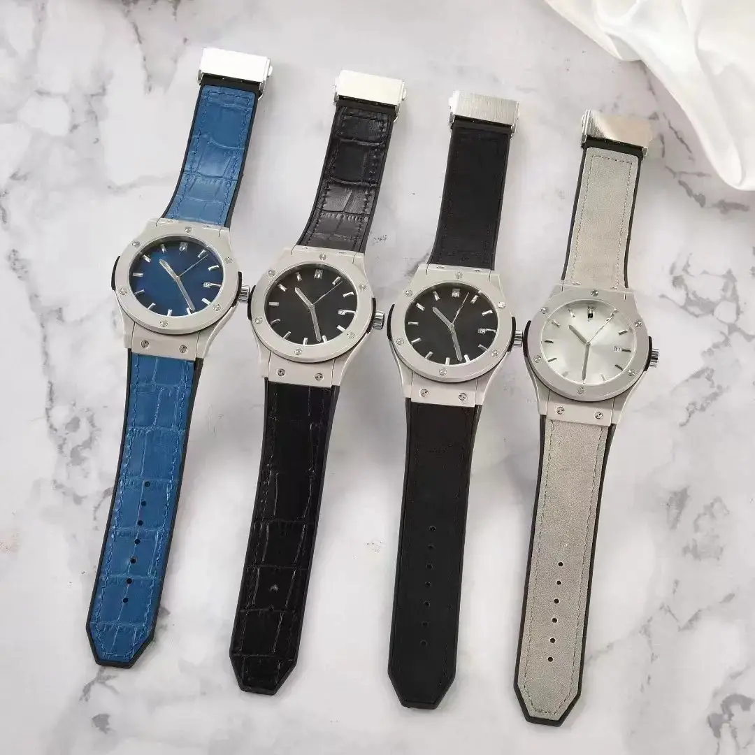 Manufacturers supply new simple hollow mechanical strap calendar mechanical fashion business men's watch in stock generation