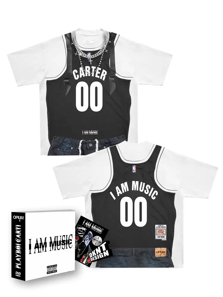 I AM MUSIC Playboi Carti Short sleeved T-shirt Playing Little American Round Neck Carter Basketball Shirt