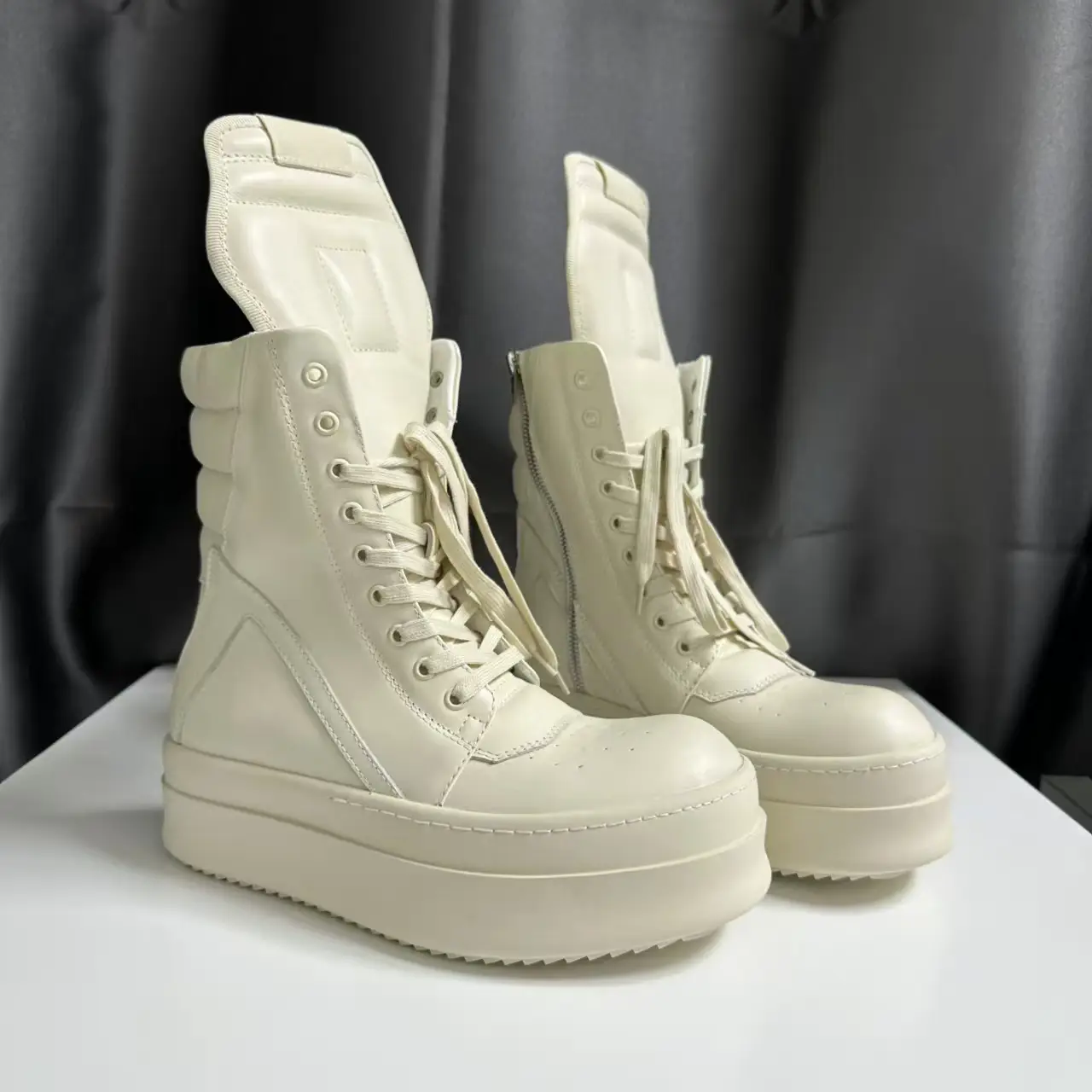 ro inverted triangle high-top shoes men's leather new main line thick-soled dark high street thick-soled shoes for lovers European and American fashion shoes