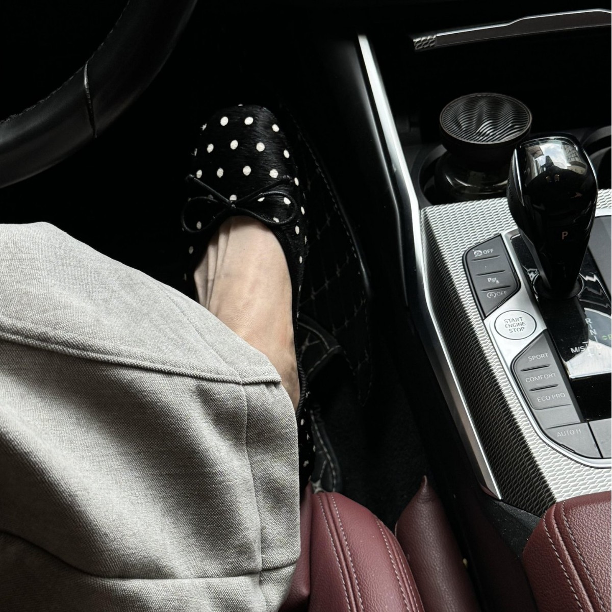 In Stock~ Black and White Polka Dot Women's Flat Shoes for Spring and Summer, Shallow Mouth, Round Toe, Polka Dot Mary Jane Ballet Shoes, Cross-Border Women's Shoes