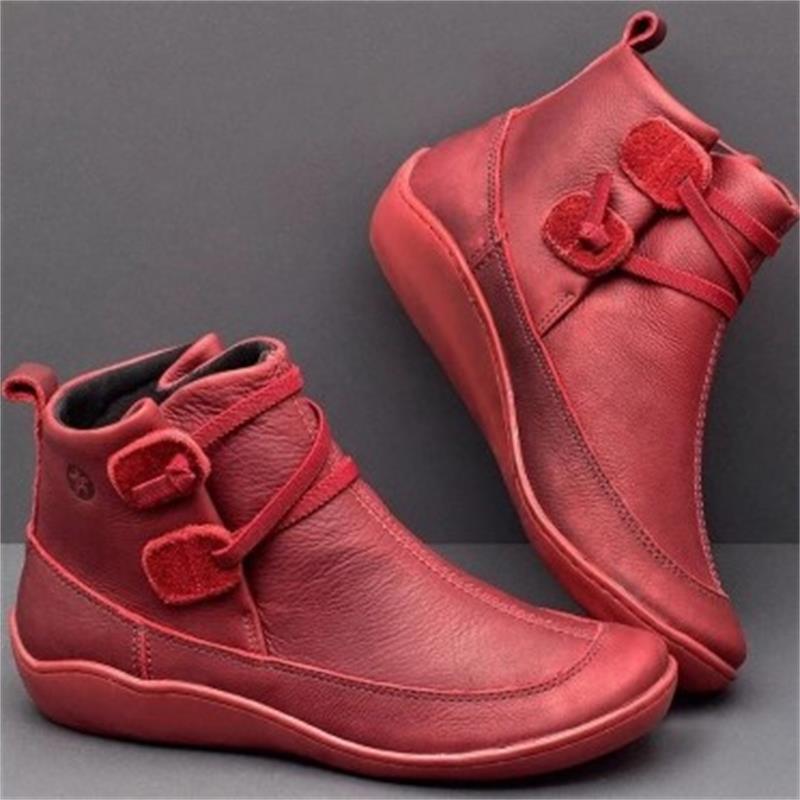 Independent station boots for women 2023 autumn and winter New flat Martin boots British style short boots bottom heel plus size women's shoes 43