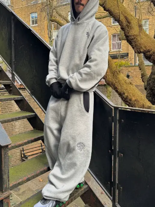Cross-Border Mertra Patchwork Embroidered Sweatpants for Men, American Retro Versatile Loose High Street Hip-Hop Casual Pants, European and American Style