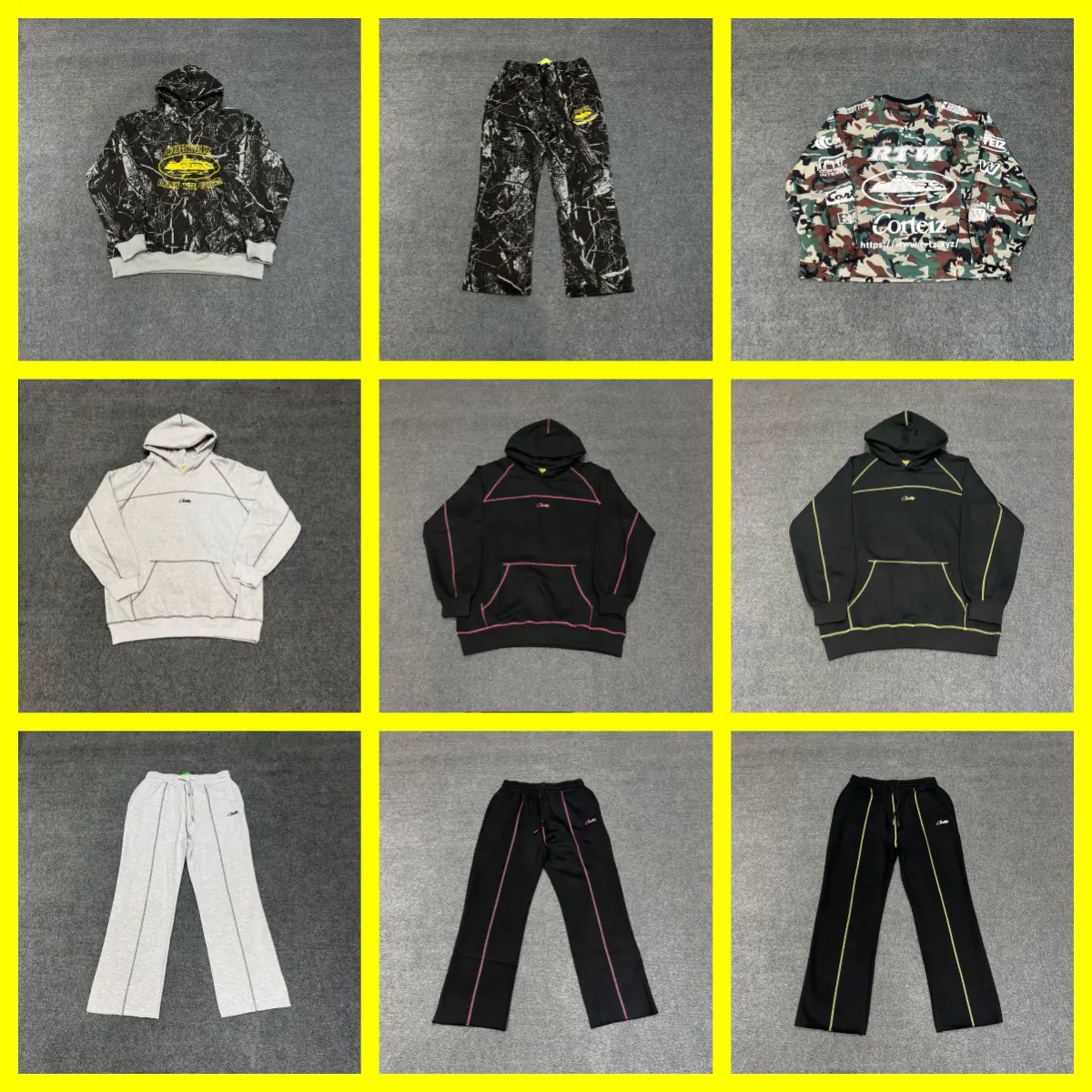 Croteiz Export European and American High Street Fashion Brand Casual Sports Splicing Personalized Sweatshirt Hooded Men and Women Couple Wear