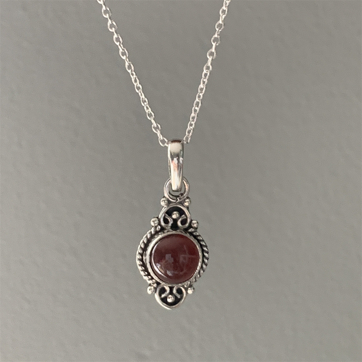 Long Rui Cross-border New Bohemian Style Gem Pendant Fashion Women's Elegant Multicolor Gem Necklace Chains