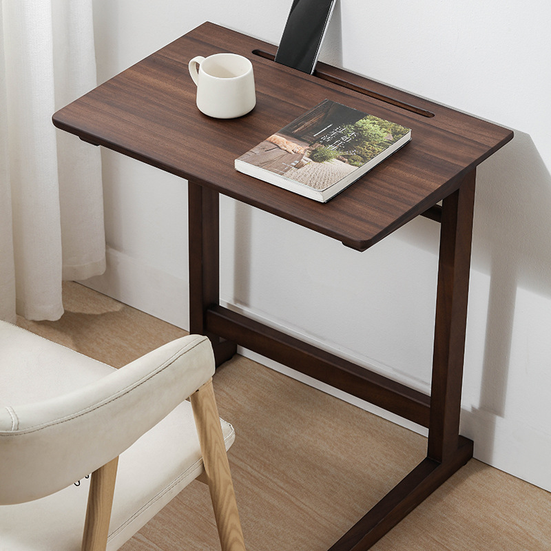 Side Table, Small Coffee Table, Movable Living Room Sofa Corner Table with Storage, Sliding Wheels, Tea Table, Bedroom Simple Bedside Table