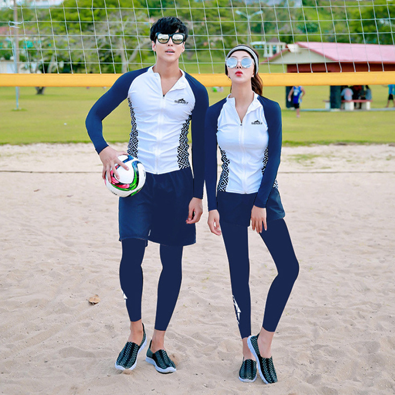 Sharbat diving suit split women's long-sleeved zipper jellyfish suit outdoor surfing sun protection couple swimsuit more than suit