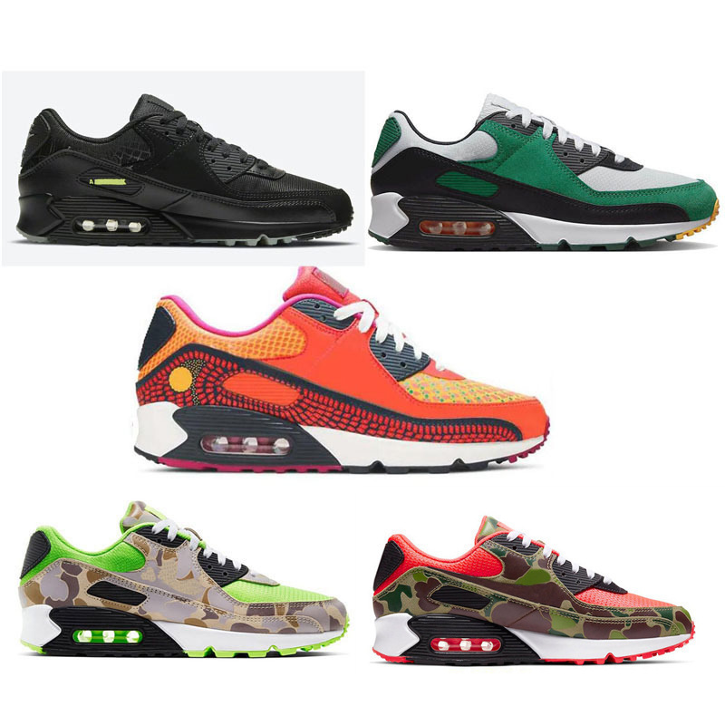 2023 cross-border special for foreign trade sneaker 90 mosaic color two into leather air cushion shoes running shoes 36-46