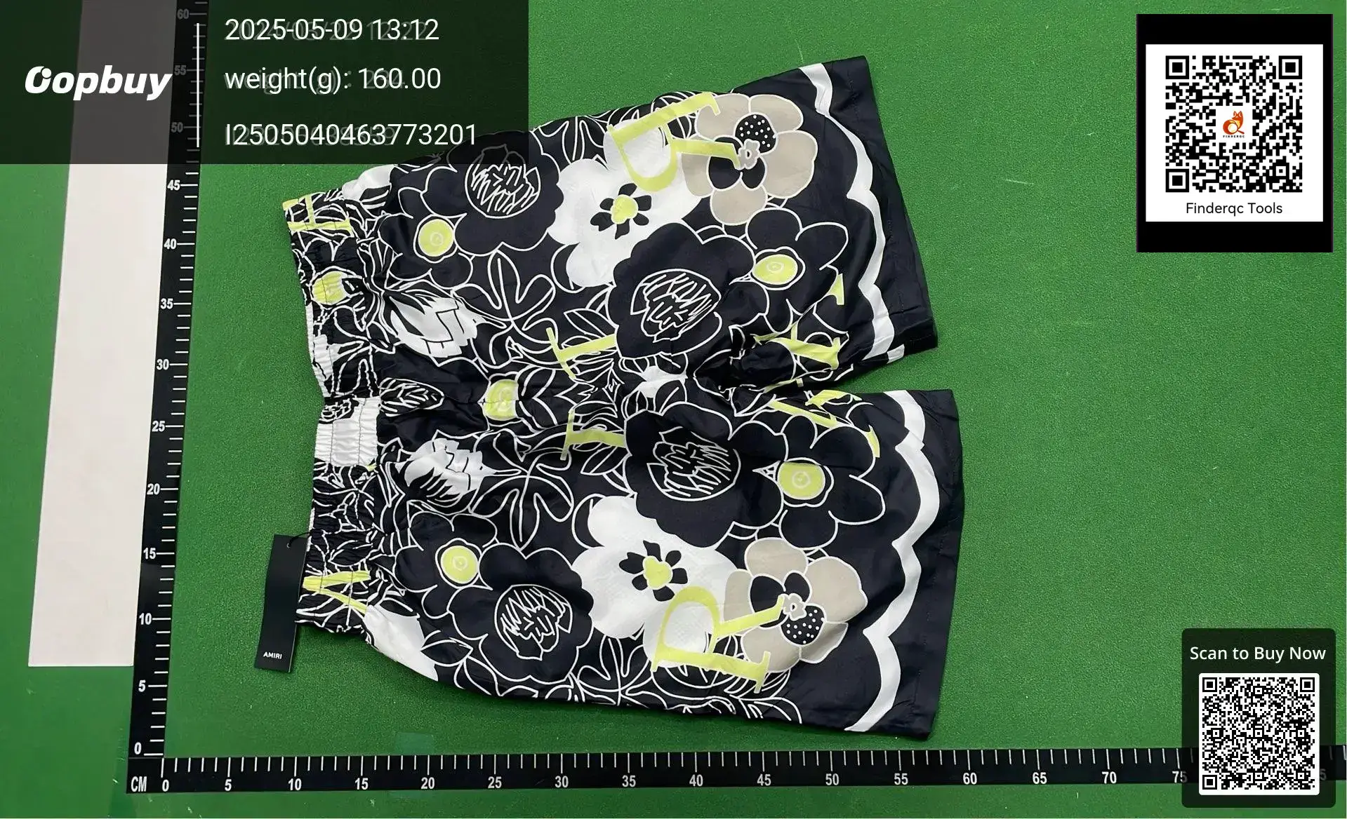 AMIRI Men's Black Floral Print Shorts