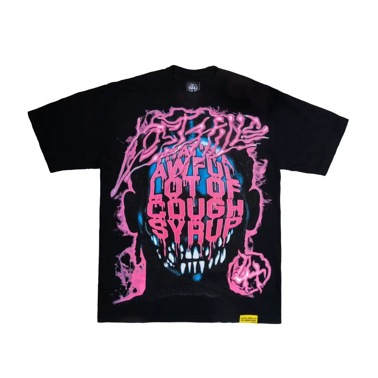 Cross-Border Trendy T-Shirt High Street Cough Syrup Casual Loose American Style Foreign Trade Short-Sleeve Unisex