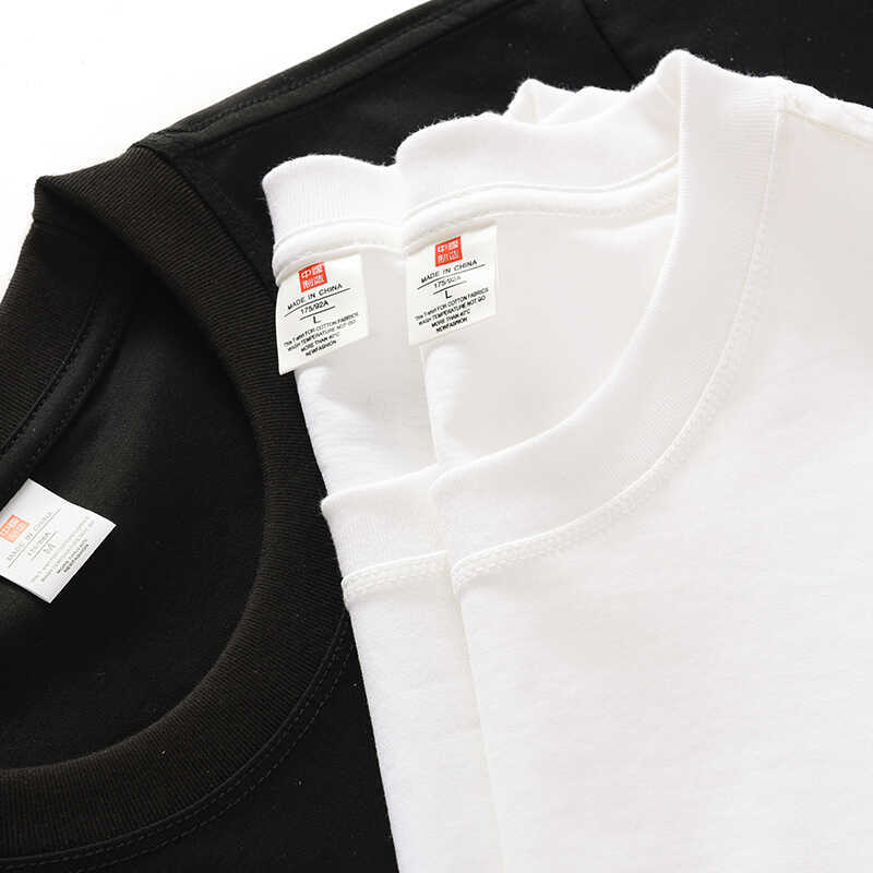 Three-Proof Black Technology 100 Xinjiang Long-Staple Cotton Short-Sleeved Men's Liquid Ammonia Treated Waterproof, Oil-Proof, Anti-Fouling Pure Color T-Shirt