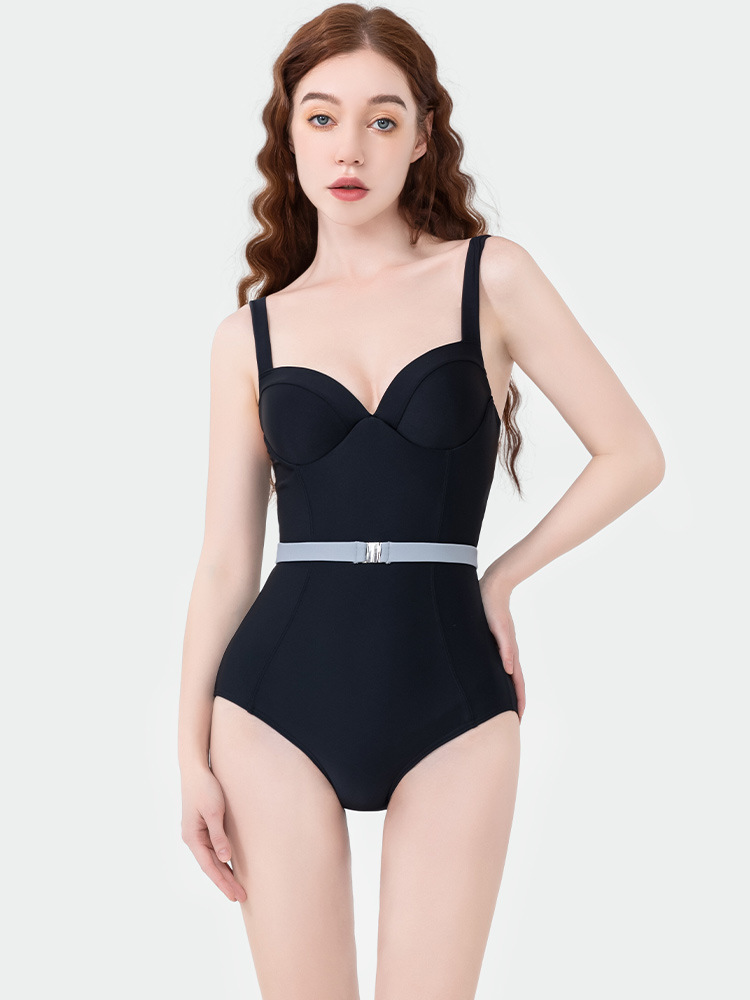 Momasong New American Retro Swimsuit High Waist Small Chest Push-up Slim Sexy Hot Spring Swimsuit Women