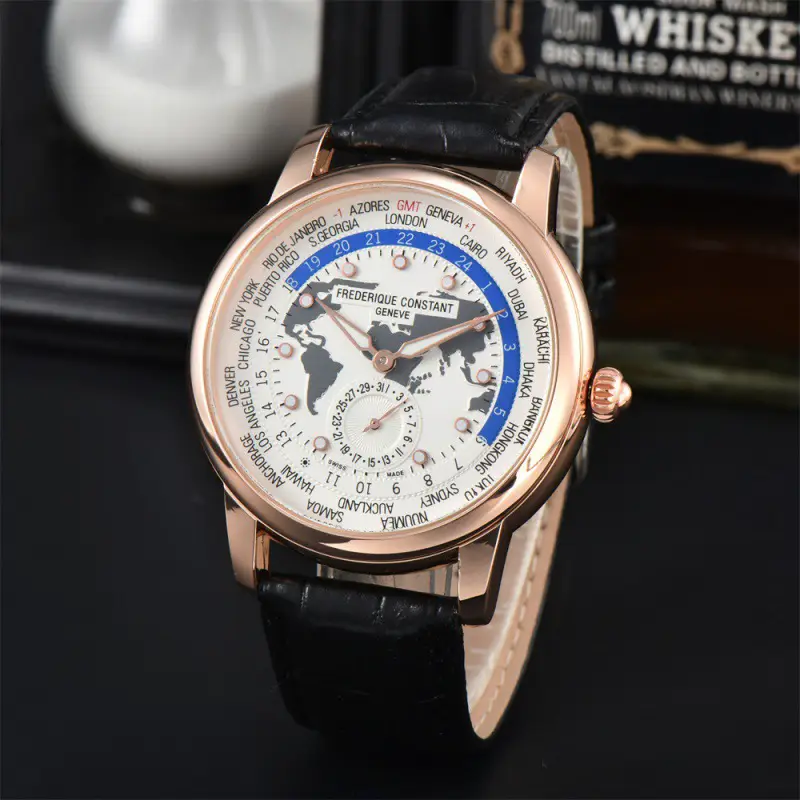 Belt men's business quartz watch 100 da 3a three pin luxury brand men's watch one piece dropshipping
