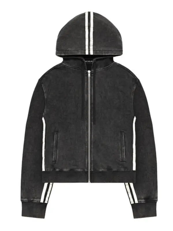 2025 Autumn/Winter New American Retro Distressed Washed Rock Punk Hoodie Unisex Loose Fit Sporty Style