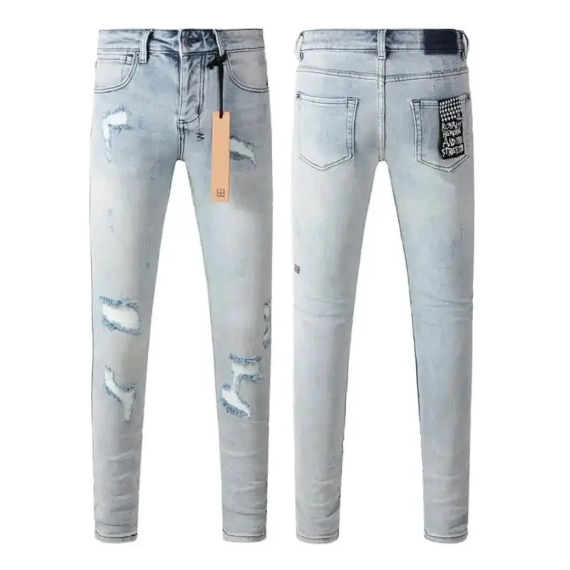 Unique design, denim casual pants show the perfect blend of personality and fashion-2472