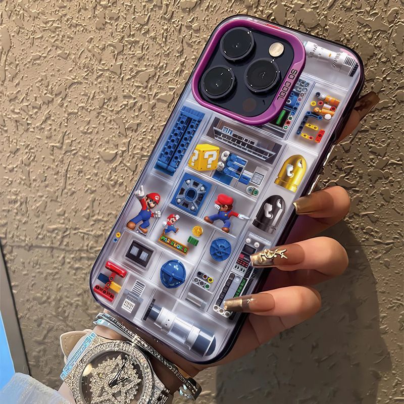 Building Block Mario Apple 17 Phone Case Iphone16/15/14Plus Cartoon Ip13/12/11 Men's XS Trendy