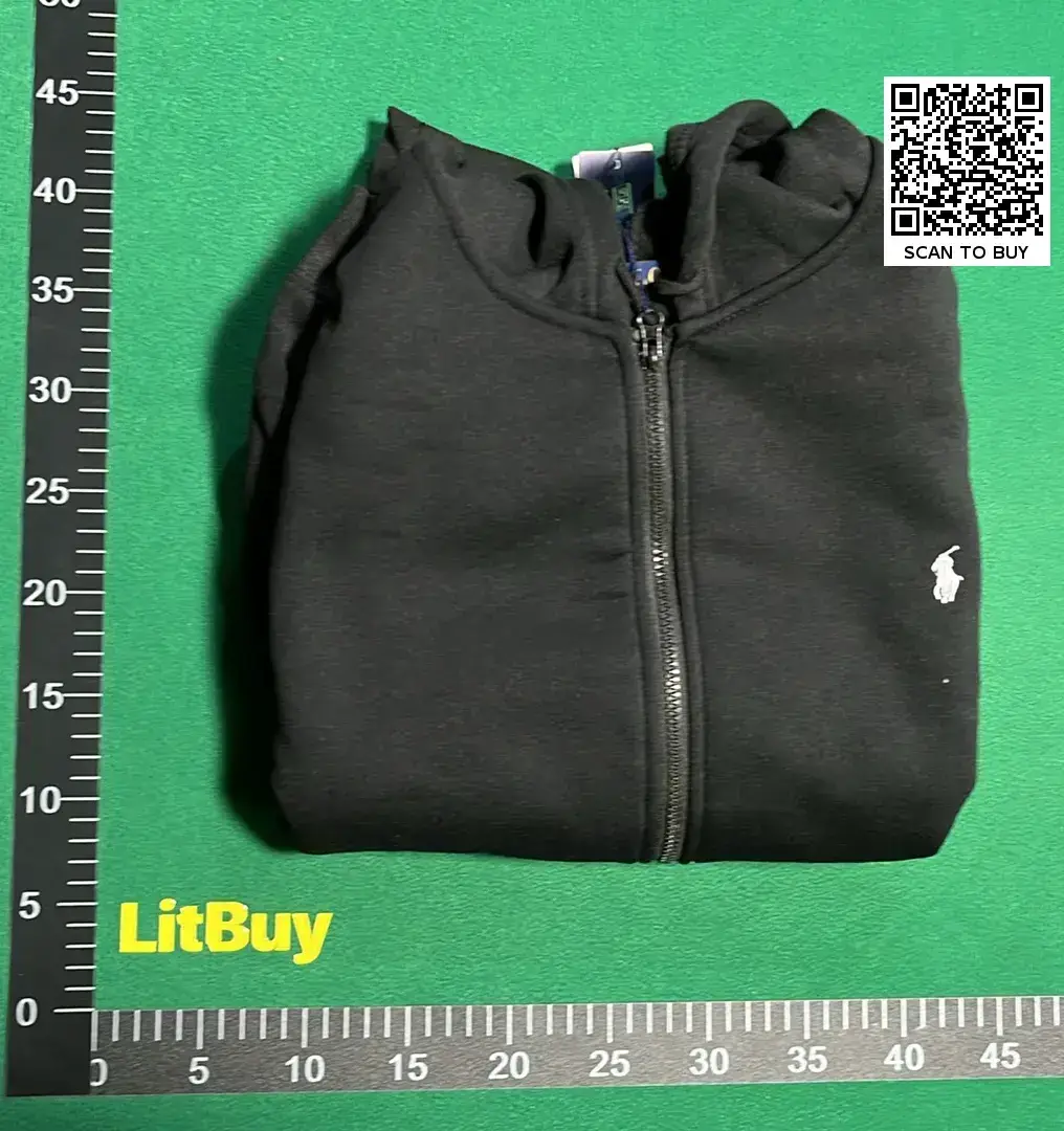 Spring and Autumn Thin Pony Hooded Rl Cardigan Solid Color Sweatshirt Embroidered Loose Large Size Paul Men's Polo Outer Wholesale