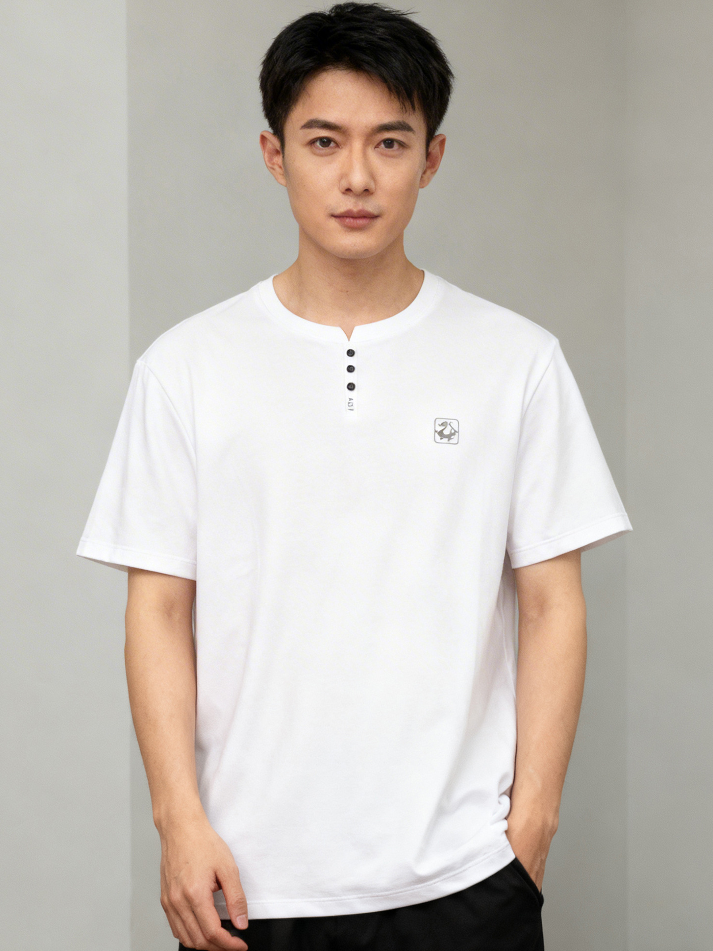 Wholesale Short-Sleeve T-Shirt for Men, Summer Breathable Thin Printed Top, Casual Round-Neck T-Shirt for Men 2W288