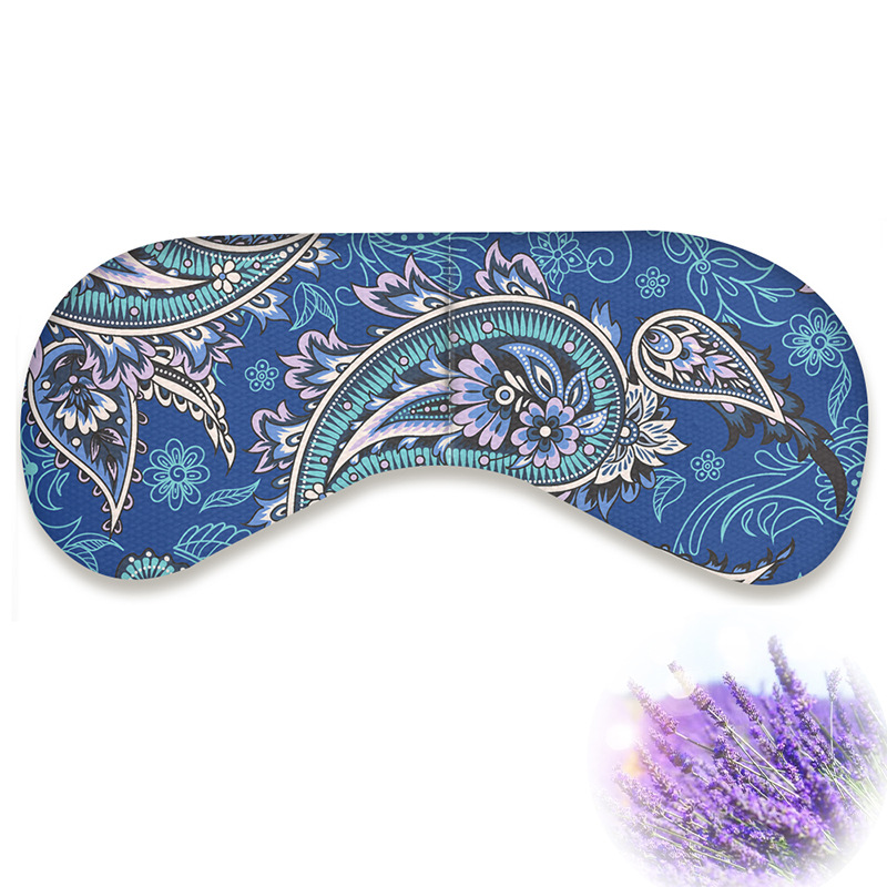 Cotton Linen Printed Eye Pillow Microwave Heating Lavender Hot Pack Flaxseed Filling Shading Sleep Yoga Eye Pillow