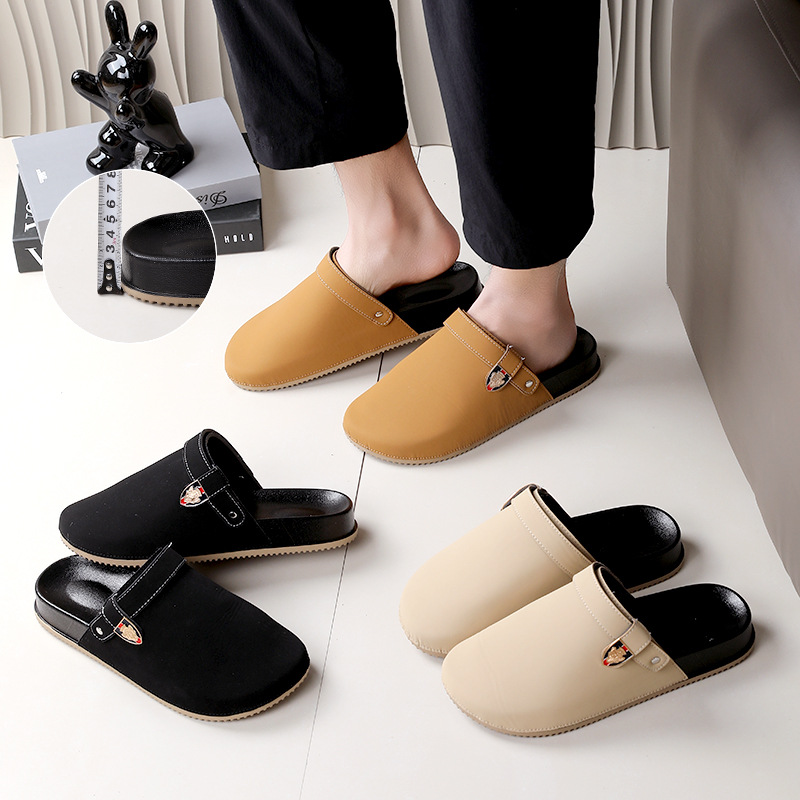 2026 Thick-Soled Half-Slip Birkenstock Shoes for Men, New Summer Fashion Style, Soft-Soled Slip-On Clogs