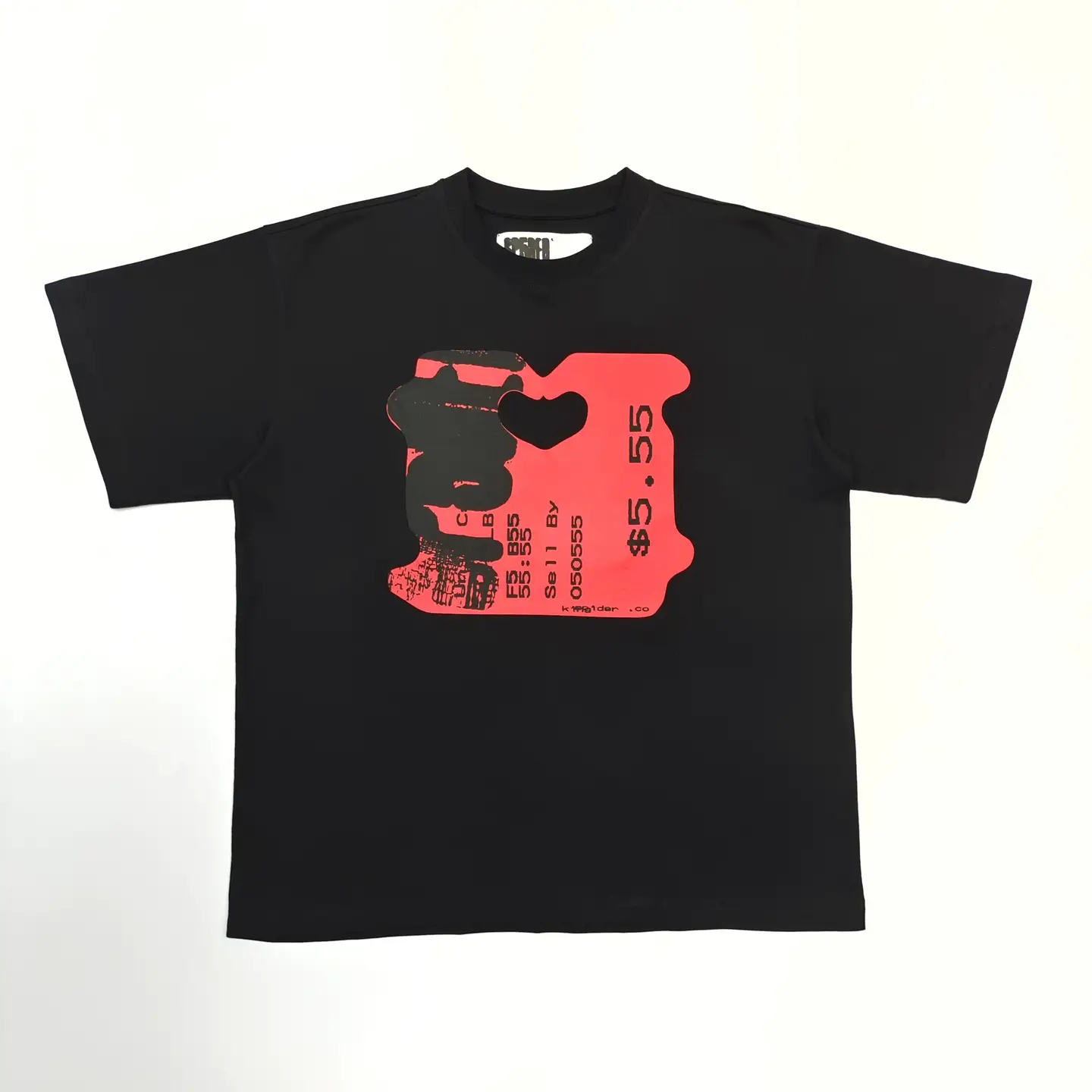 Sp5Der Red Price Tag Short-Sleeved Casual High Street Trendy Brand T-Shirt Tee
