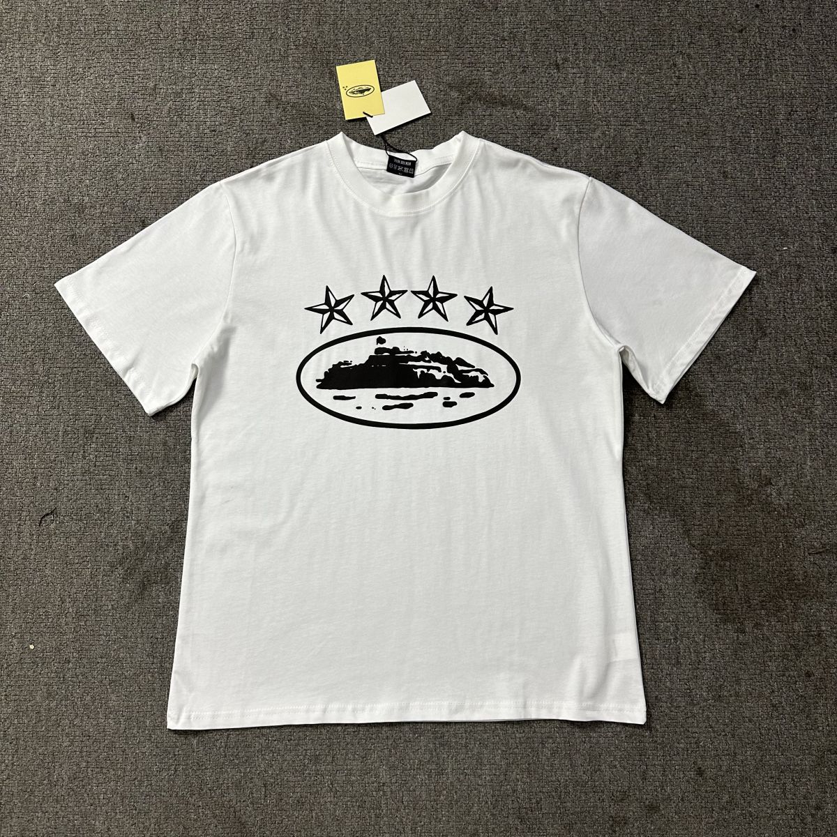 Corteiz Alcatraz New Printed Cotton Round Neck T-Shirt American High Street Casual Men's and Women's Loose Short-Sleeved T-Shirt