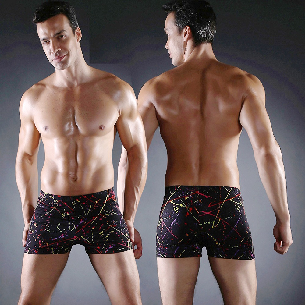 2025 New Men's Swimming Trunks Printed Solid Color Swimming Trunks Quality Men's Beach Trunks Plus Size Explosive Swimwear Factory