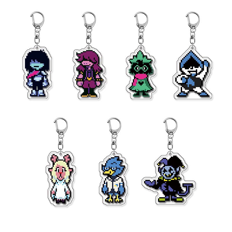 Animation Game Peripheral Triangle Rune Deltarune/Kris Transparent Acrylic Keychain Pendant Ready for Sale