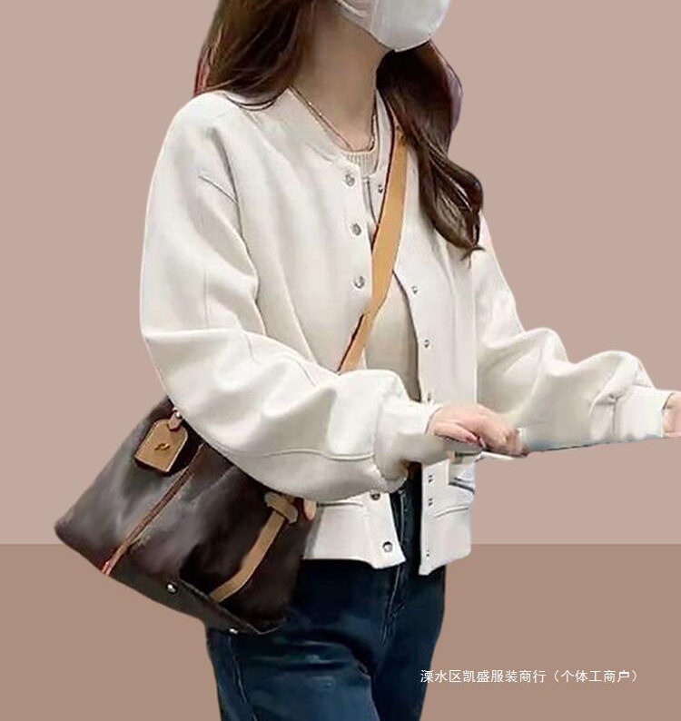 Baseball Suit Women's Short Coat 2024 Spring and Autumn New Short Casual Explosions Jacket Cardigan Top