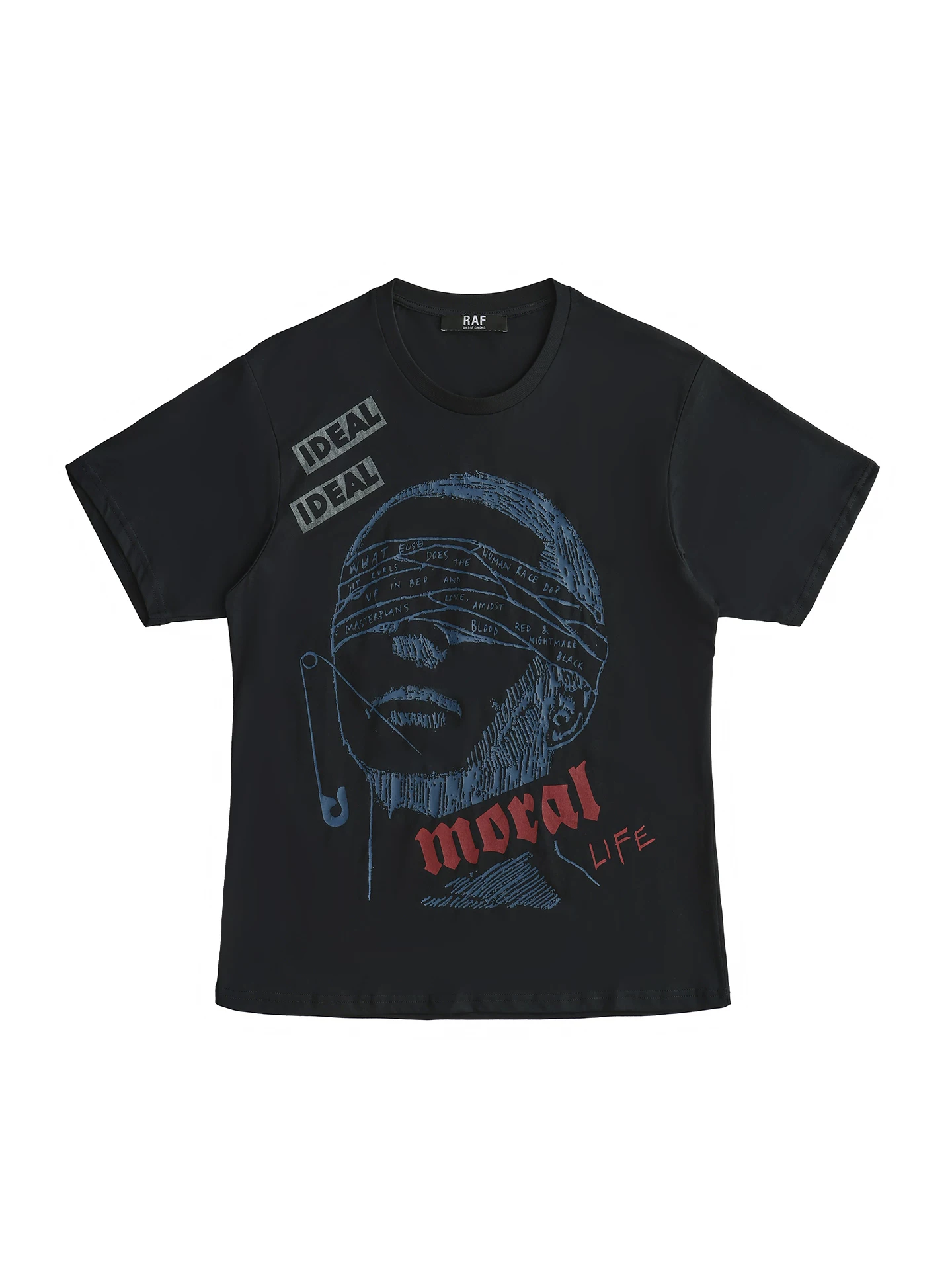 Oriental Dragon Sama Raf Simons Archive Masked Portrait Washed Short Wide Short Sleeves